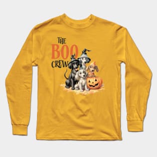 The Boo Crew Vintage Halloween Dogs Long Sleeve T-Shirt